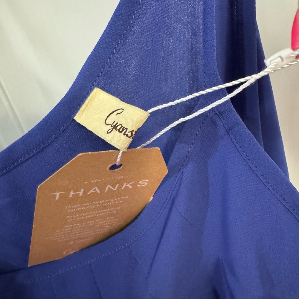Cyanstyle Pleated‎ Chiffon Cami Top – NWT – Size L - Picture 9 of 12